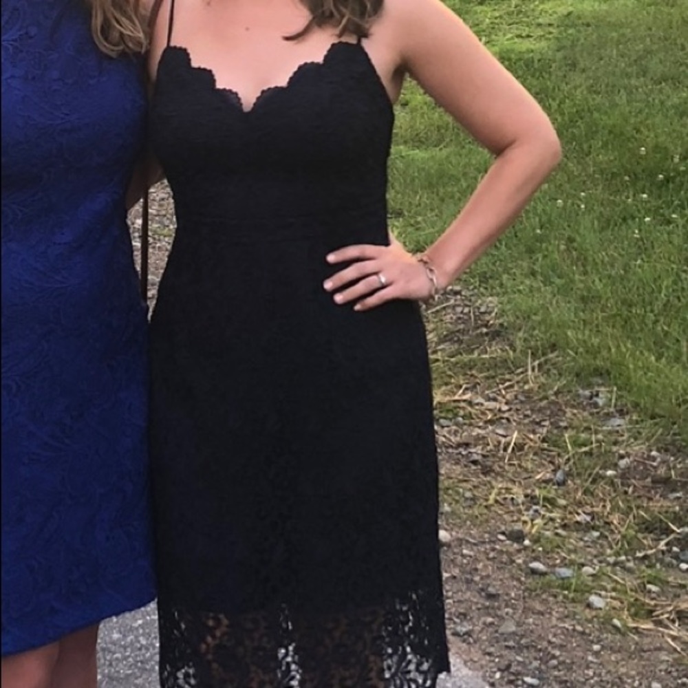 Jcrew lace navy blue dress